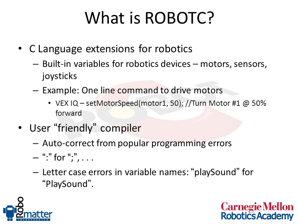 learn robotc language